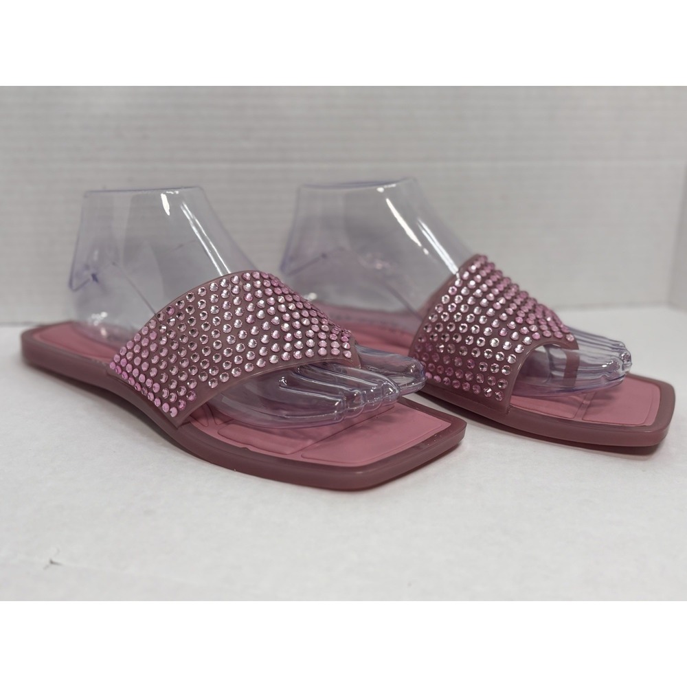 Katy Perry Collections The Geli Pink Rhinestone Jelly Slide Sandals Womens 8 - Picture 4 of 9